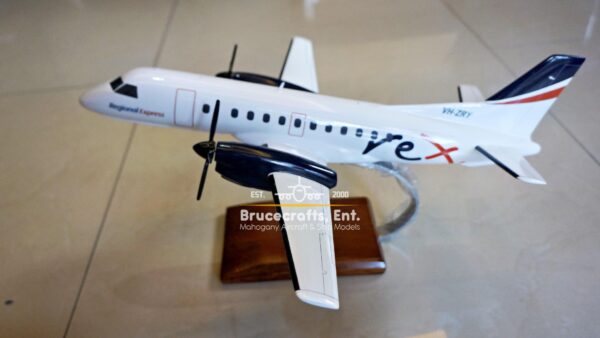 Saab 340 Rex Airlines Aircraft with detailed craftsmanship.